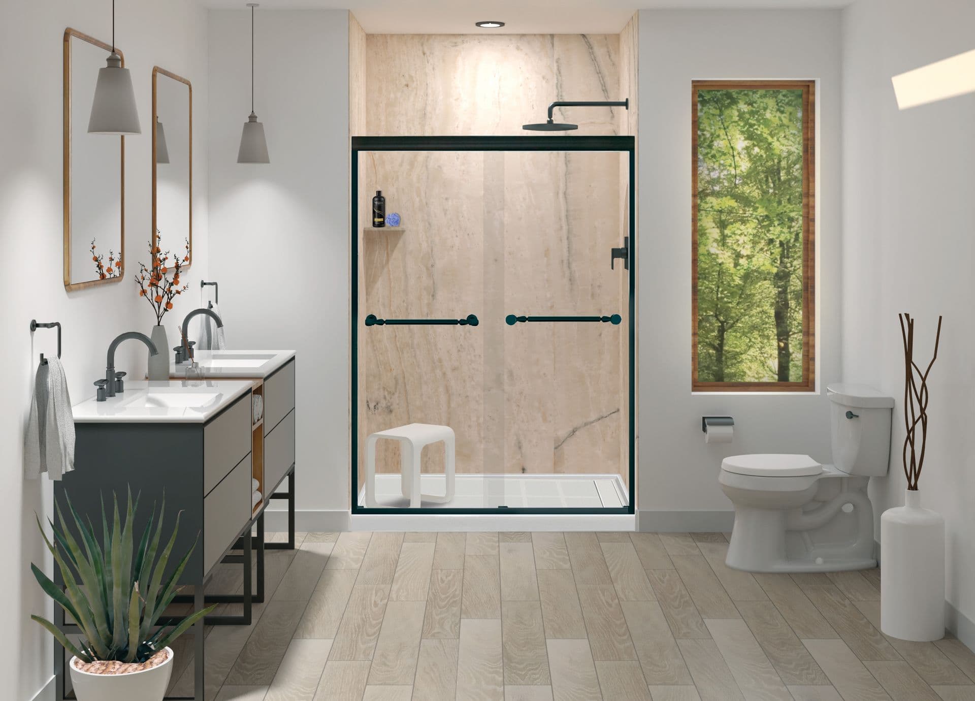 shower door rod hero