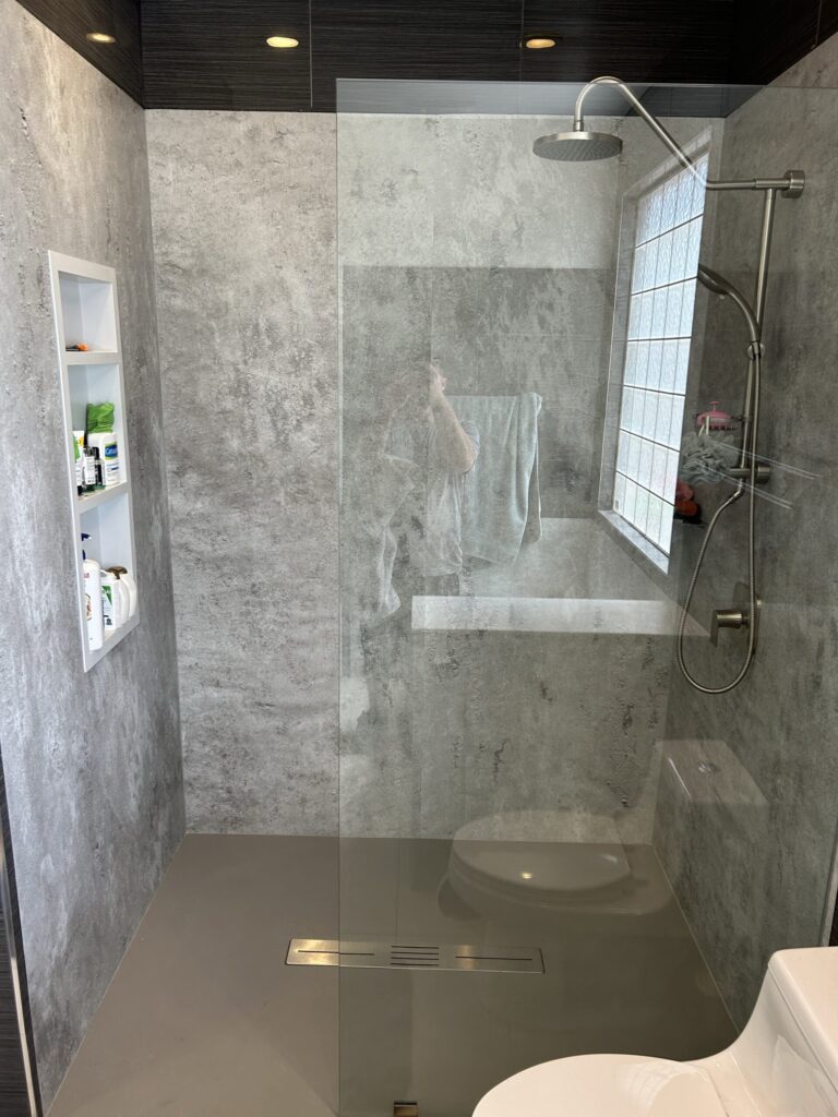newly renovated shower by USA Showers